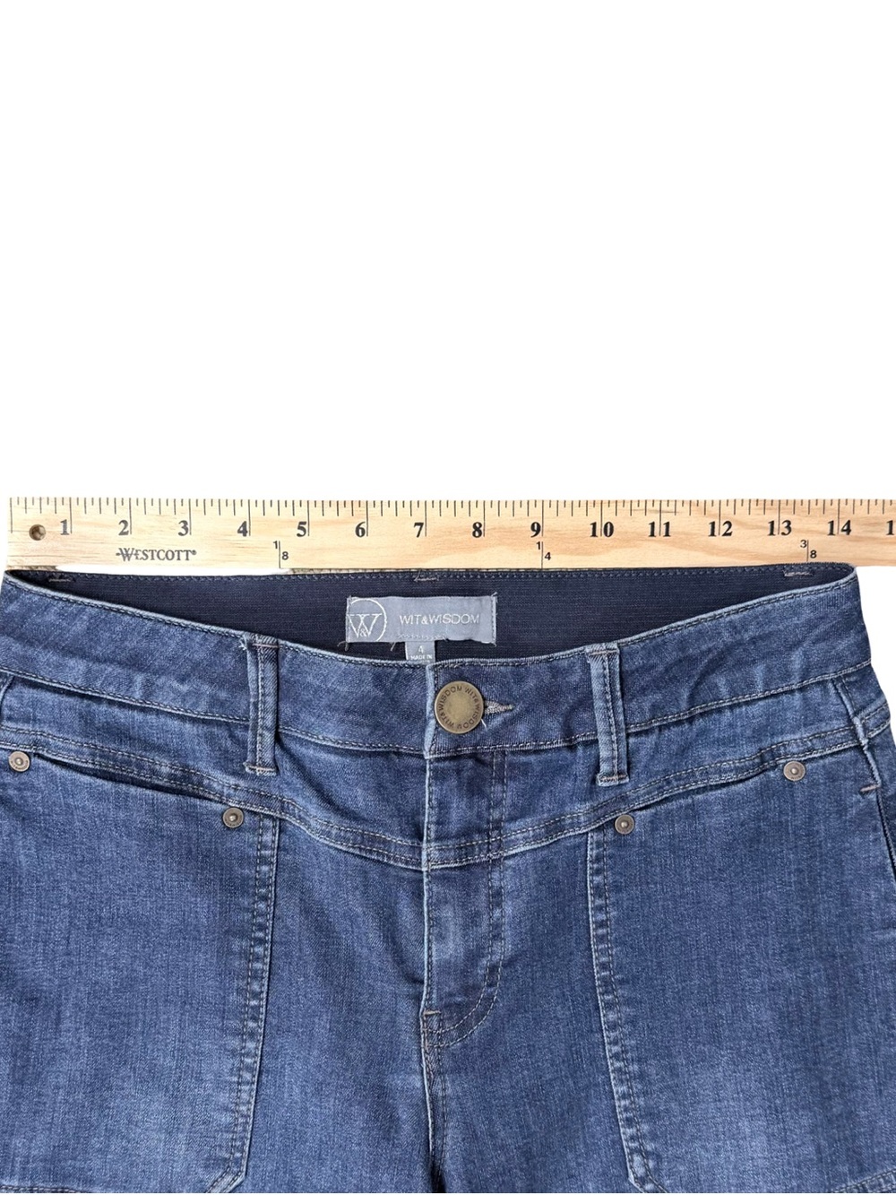 Wit & Wisdom Ab Solution Women Jeans High Rise Wide
Leg Stretch Color Indigo 4 - Picture 3 of 9